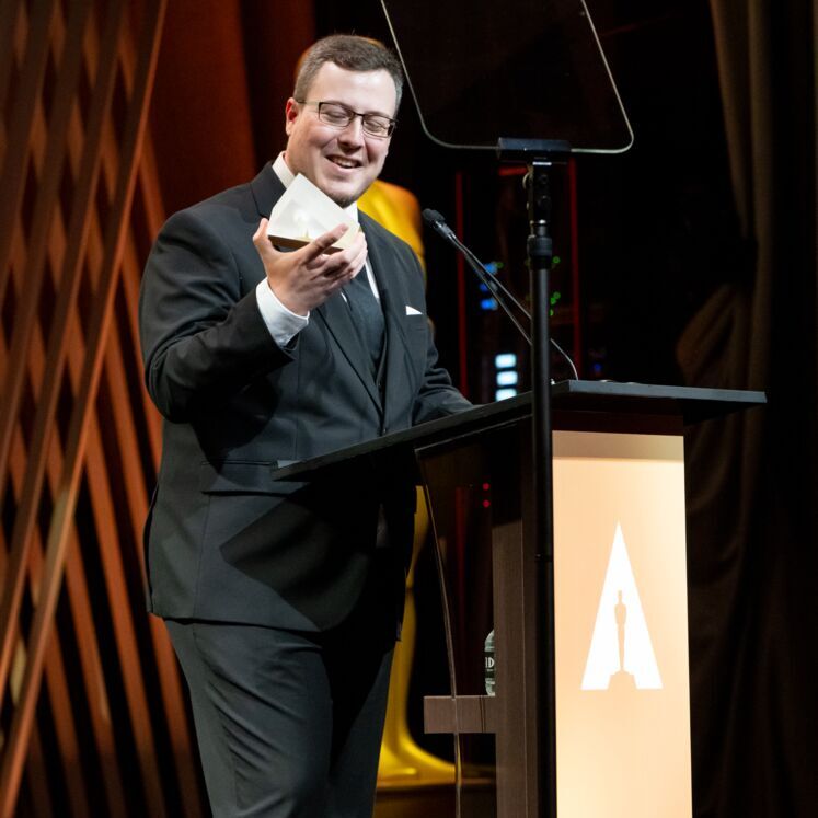 Tobias mit dem Student Academy Award