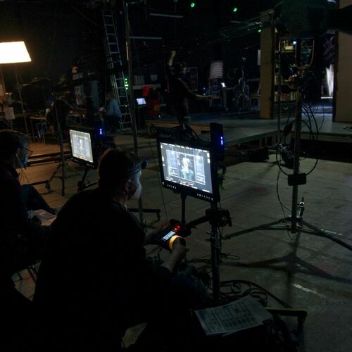 Dreharbeiten im LED Studio im Rahmen des Set Extension Workshops