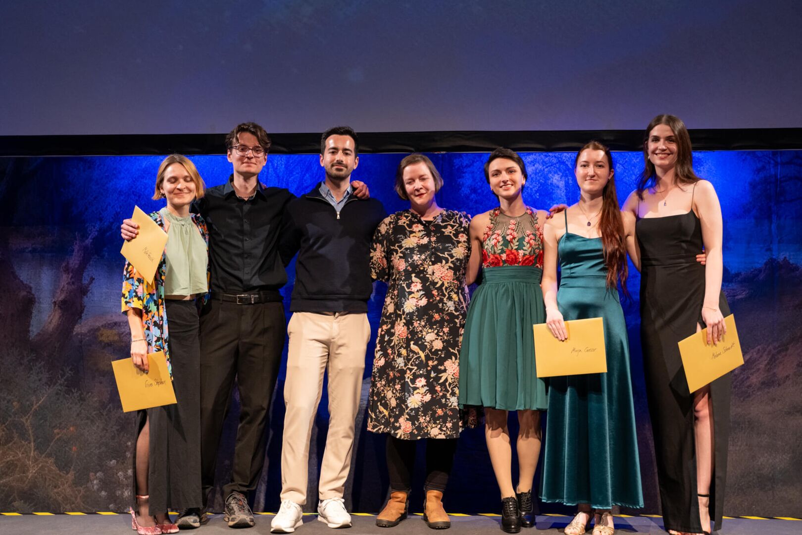 group picture of our six Character Animation graduates